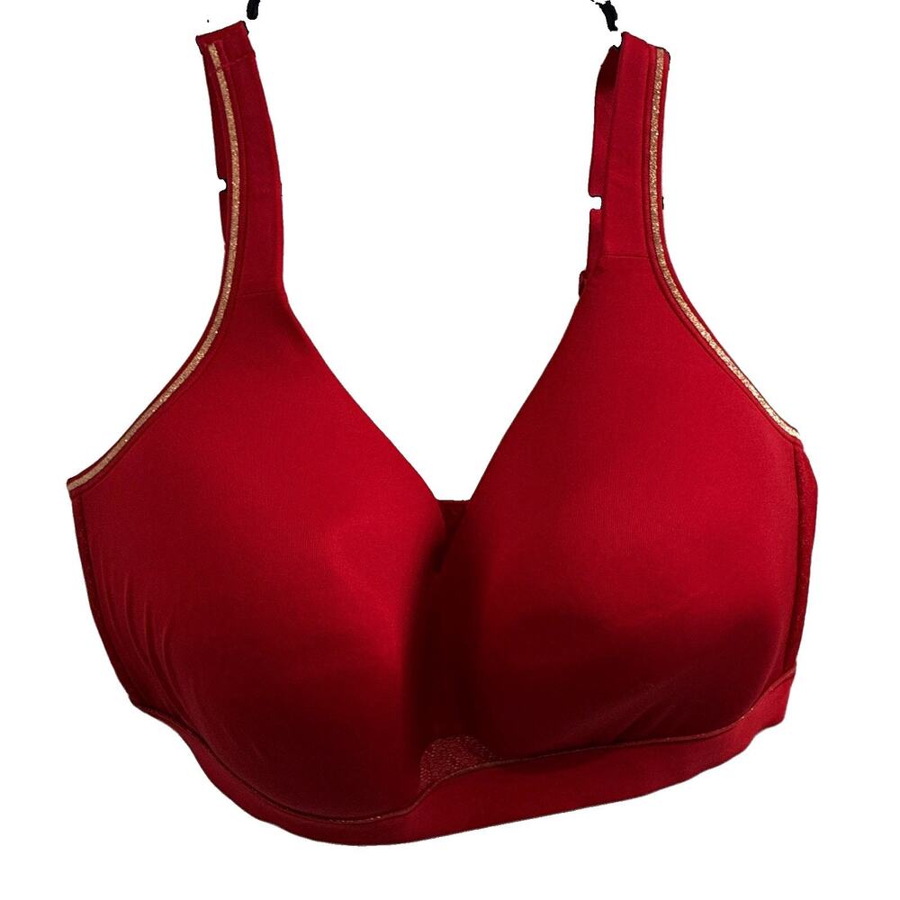 Cacique Lane Bryant Wireless Lightly Lined T-Shirt Bra 44G Red